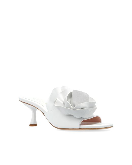 Kate Spade White ‘Flourish’ Heeled Sandals