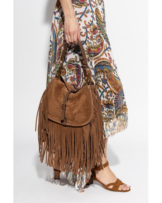 Etro Brown 'Pony Medium' Shoulder Bag