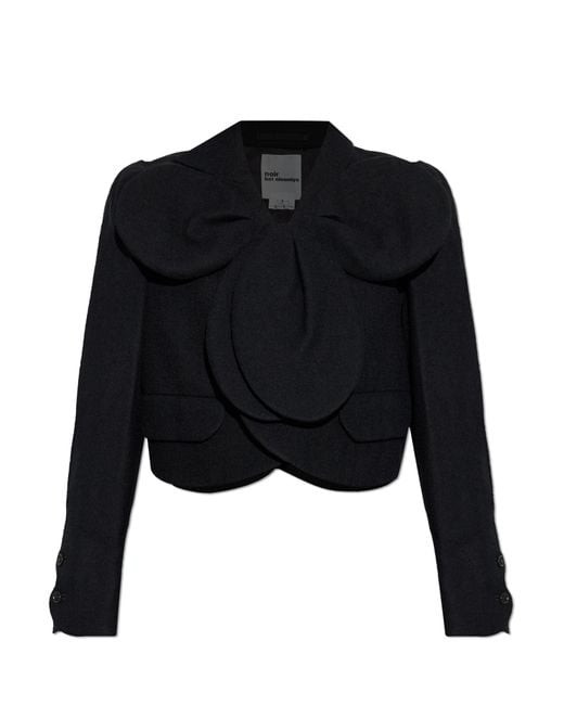 Comme des Garçons Black Short Jacket With Applique