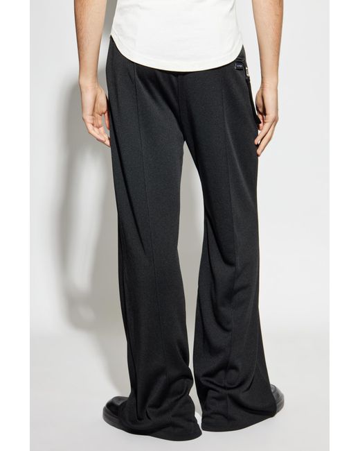 Courreges Black Pants With Logo for men