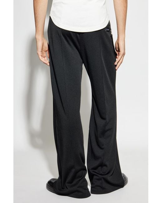 Courreges Black Pants With Logo for men