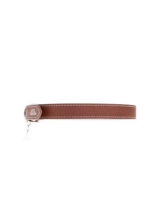 A.P.C. Brown Leather Dog Collar