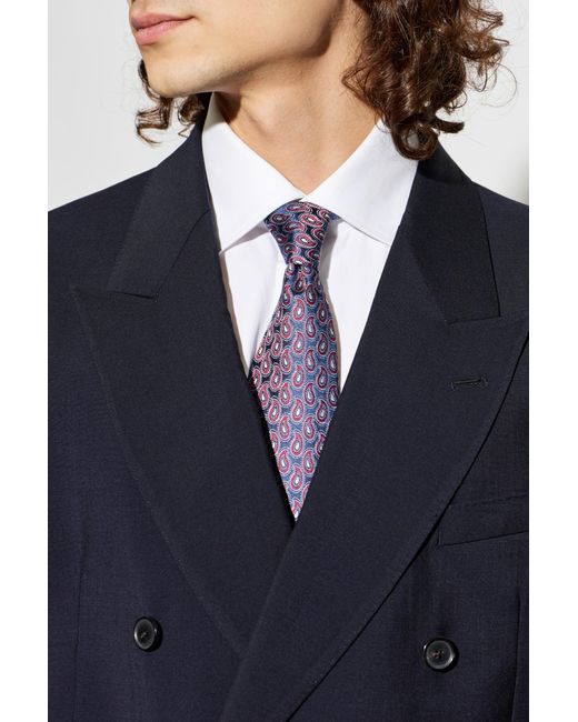 Etro Purple Silk Tie for men