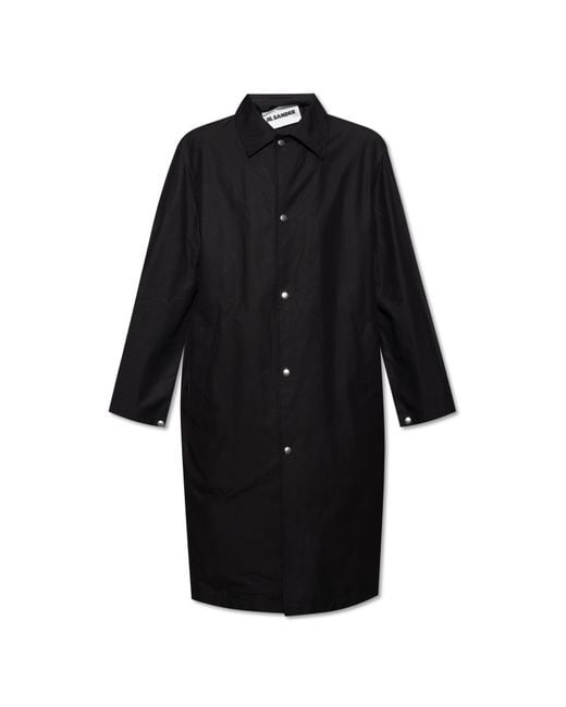 Jil Sander Black Single-Breasted Coats for men