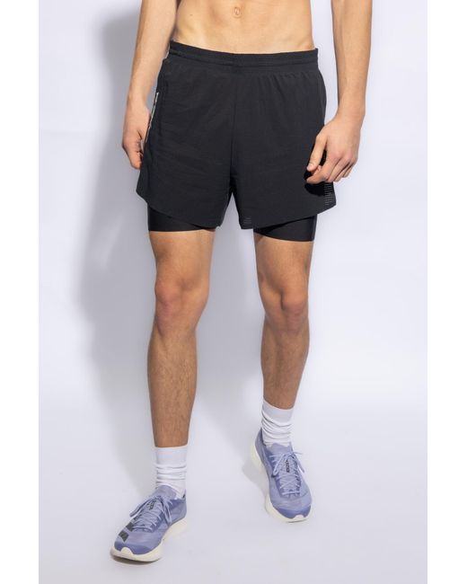 Y-3 Blue Two-layer Shorts, for men