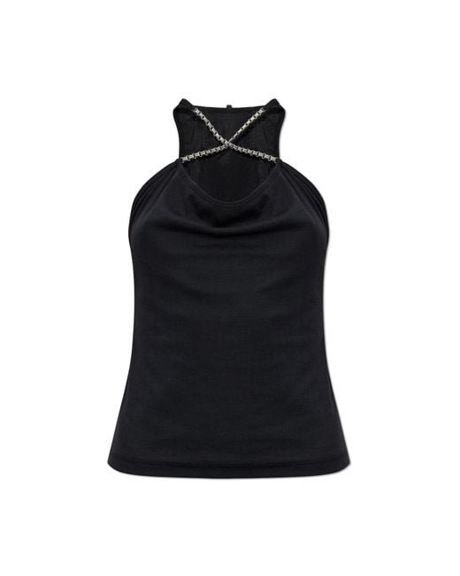M I S B H V Black Spaghetti Strap Top