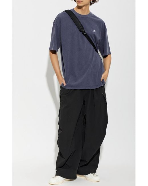 Adidas Originals Blue T-Shirt With Logo for men