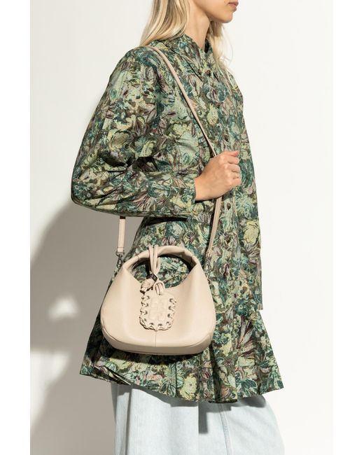Ganni Natural Handbag 'Hobo Mini'