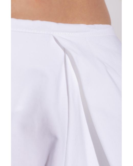 Jacquemus White Flared Skirt