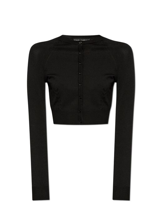 Dolce & Gabbana Black Cardigan With Cutouts