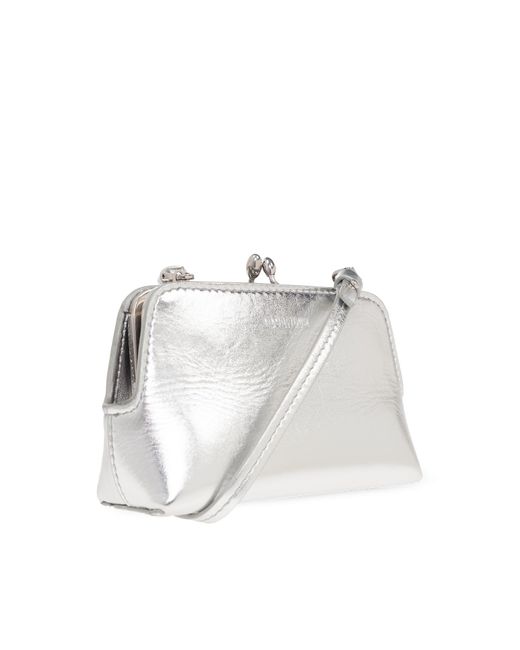 Jil Sander White 'Goji Micro' Shoulder Bag