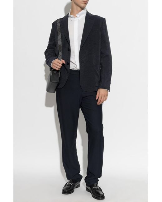 Giorgio Armani Blue Blazer With Pockets for men