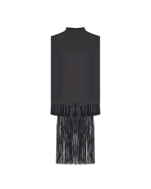 Sportmax Black "Soraia" Top With Fringes