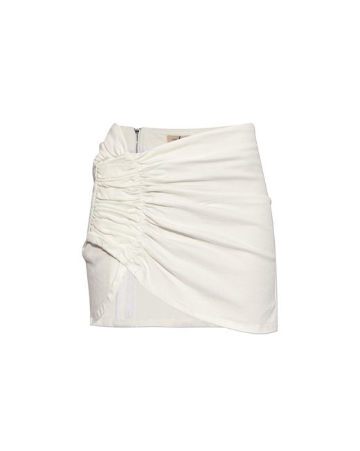 The Mannei White 'wishaw' Denim Skirt,
