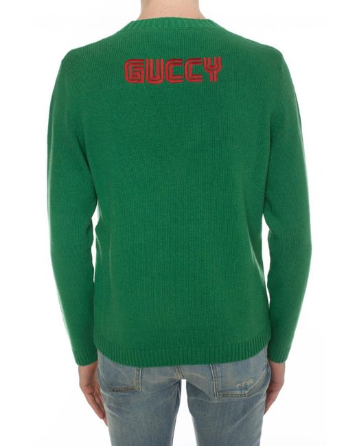 Gucci sweater with green on sale bear