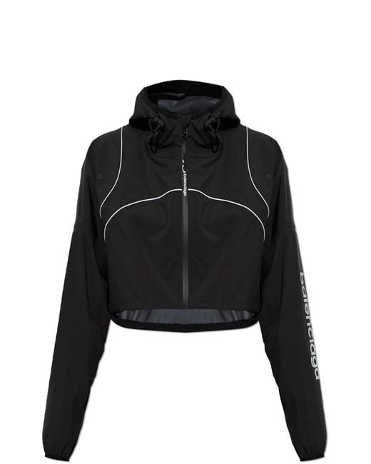 Balenciaga Black Short Jacket With Hood