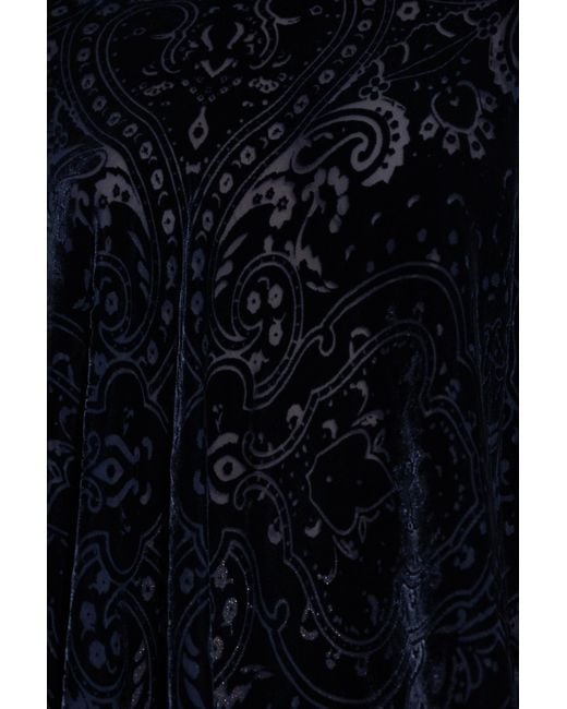Etro Blue Velvet Poncho
