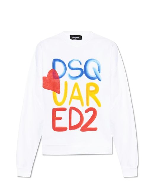 DSquared² White Sweatshirt Capsule `summer Lovers`, for men