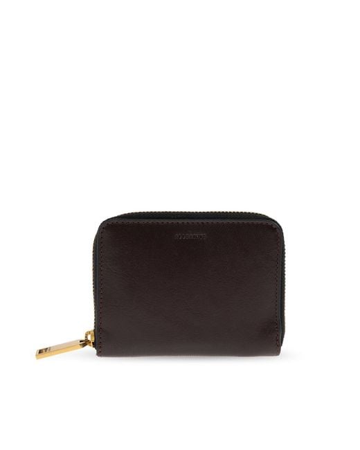 AllSaints Black Leather Wallet 'Lena'