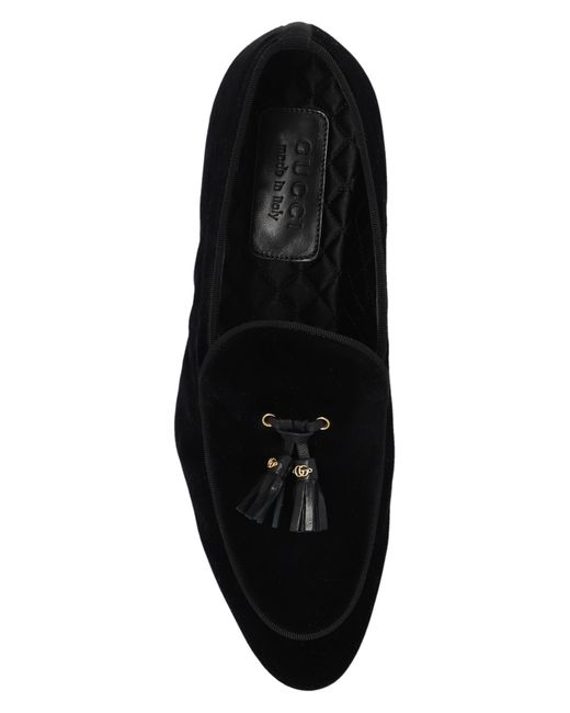 Gucci Black Velvet Loafers, for men