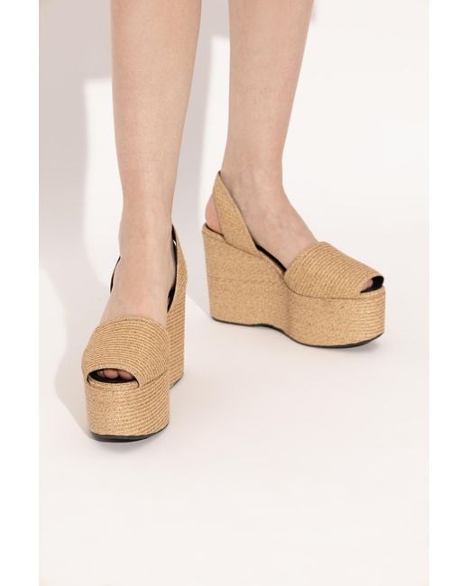 Alaïa Natural Wedge Sandals