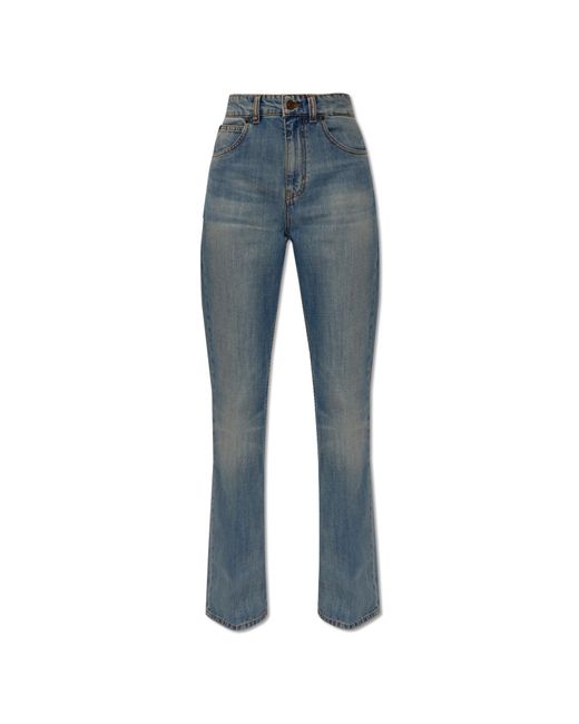 Victoria Beckham Blue Straight-leg Jeans,