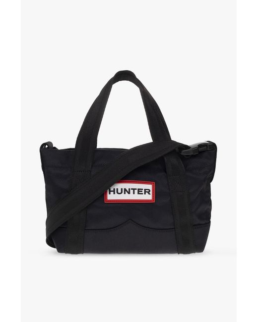 Hunter Black Handbag With Logo