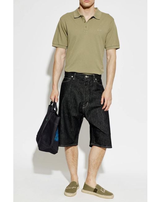 KENZO Black Espadrilles With Logo for men