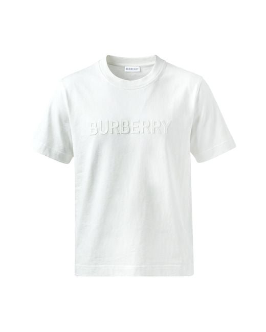 Burberry White T-Shirt With Logo