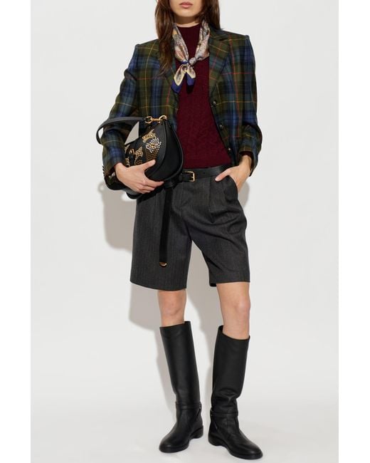 Etro Red Wool Turtleneck Top