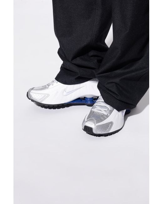 Nike White Sports Shoes "Shox R4" for men