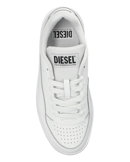 DIESEL White Sporty Shoes S-Tracker-D Low