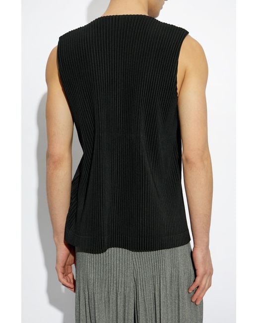 Homme Plissé Issey Miyake Black Pleated Blazer for men