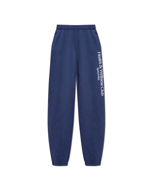 Sporty & Rich Blue Trousers From The Riding Drop Collection