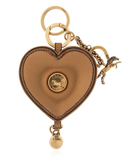 Chloé Brown Heart-Shaped Bag Charm