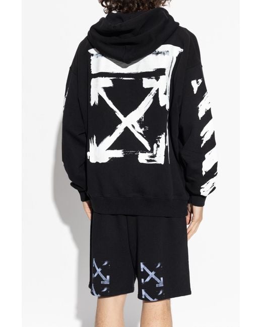 Off-White c/o Virgil Abloh Black Sweatshirt With Paint Splatter Effect for men