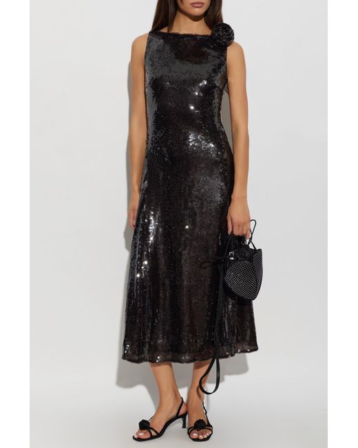 ROTATE BIRGER CHRISTENSEN Black Sequin Dress