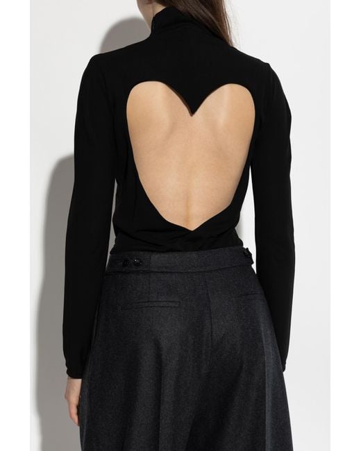 Alaïa Black Body With A Stand-Up Collar