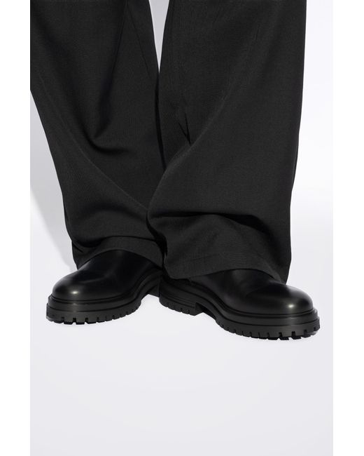 Gianvito Rossi Black Leather Ankle Boots Chester for men