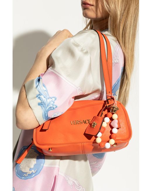 Versace Orange Shoulder Bag Tag Bowling