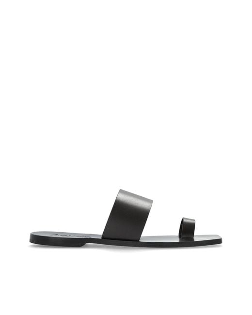 Aeyde White 'Sibel' Slides