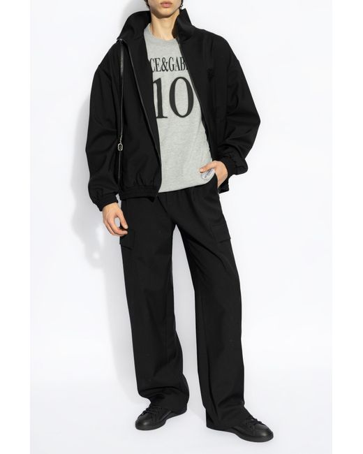 Dolce & Gabbana Black Woolen Jacket for men