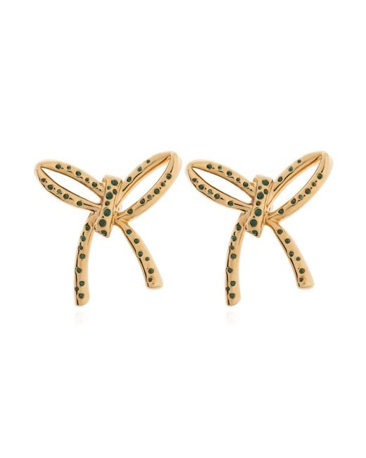 Marni Metallic Bow-Shaped Earrings