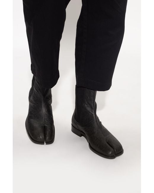 Maison Margiela 'tabi' Split-toe Chelsea Boots in Black for Men
