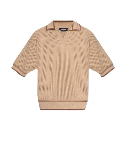 DSquared² Natural Cotton Polo for men