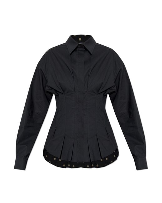 Moschino Black Shirt With Polka Dot Pattern