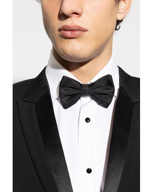 Giorgio Armani Black Silk Bow Tie for men