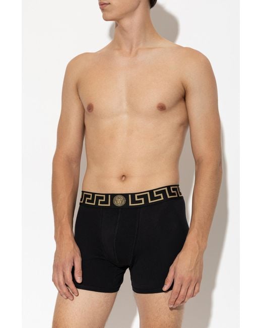 Versace Black 2-Pack Of Cotton Boxers for men