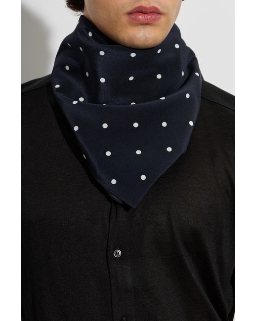 Dolce & Gabbana Blue Silk Scarf for men