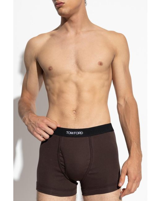 Tom Ford Black Boxers With Logo for men